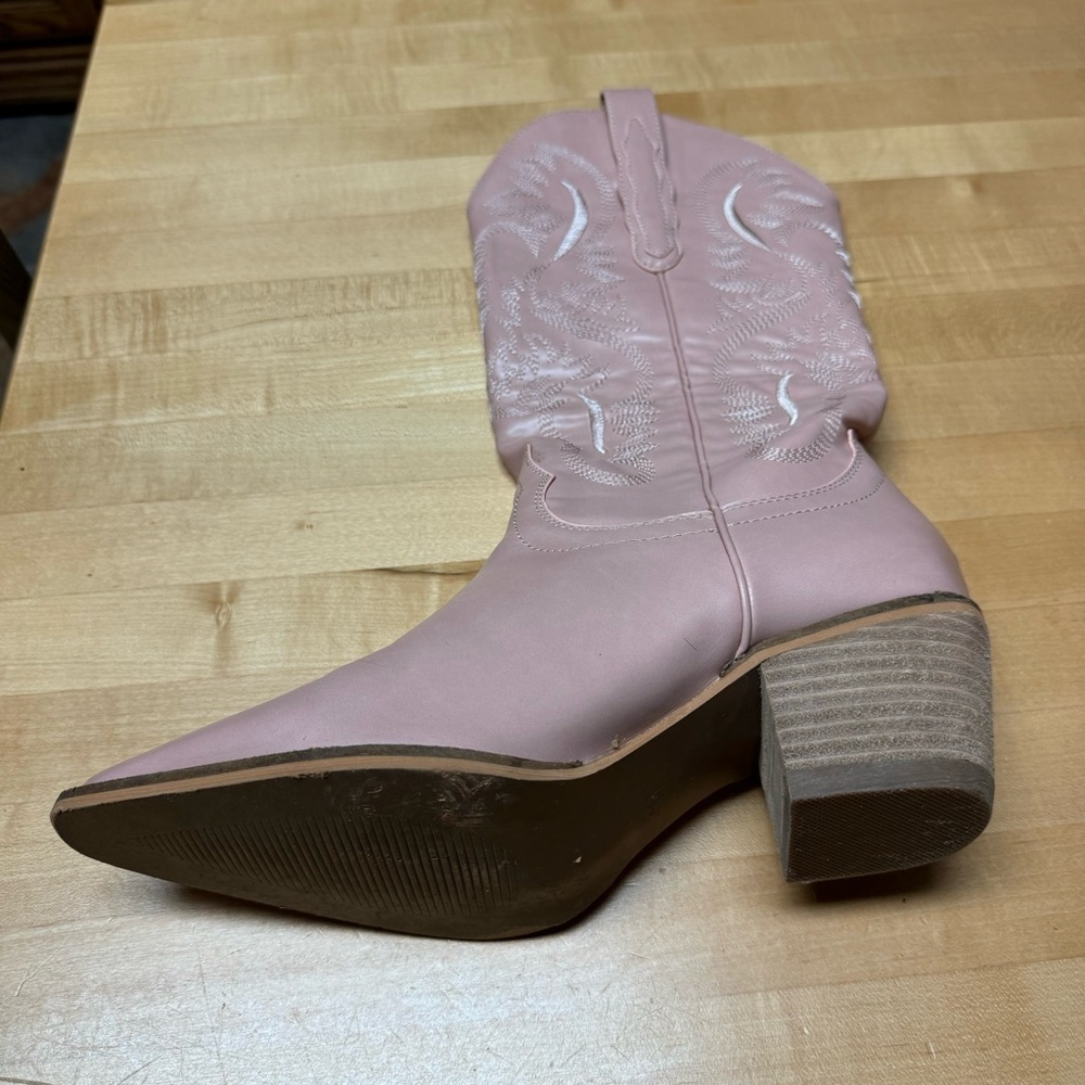 Pink Western-Style Women's Boots Size 10 EUC